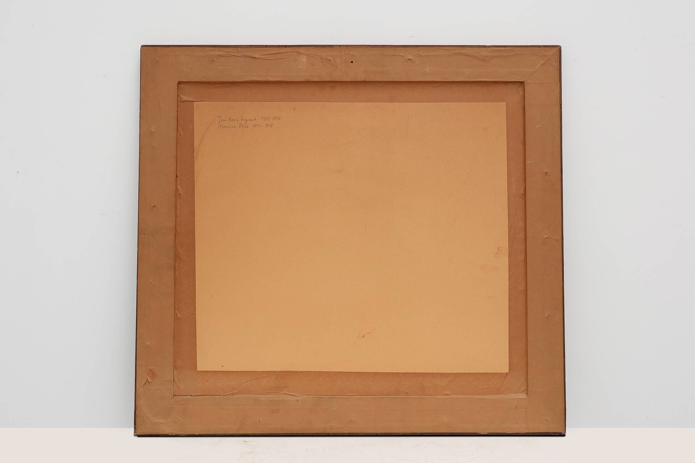 Antique Walnut Frame with Engraving “Le Verrou” by Maurice Blot, France
