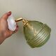 Vintage art deco tulip wall lamp in green and gold glass