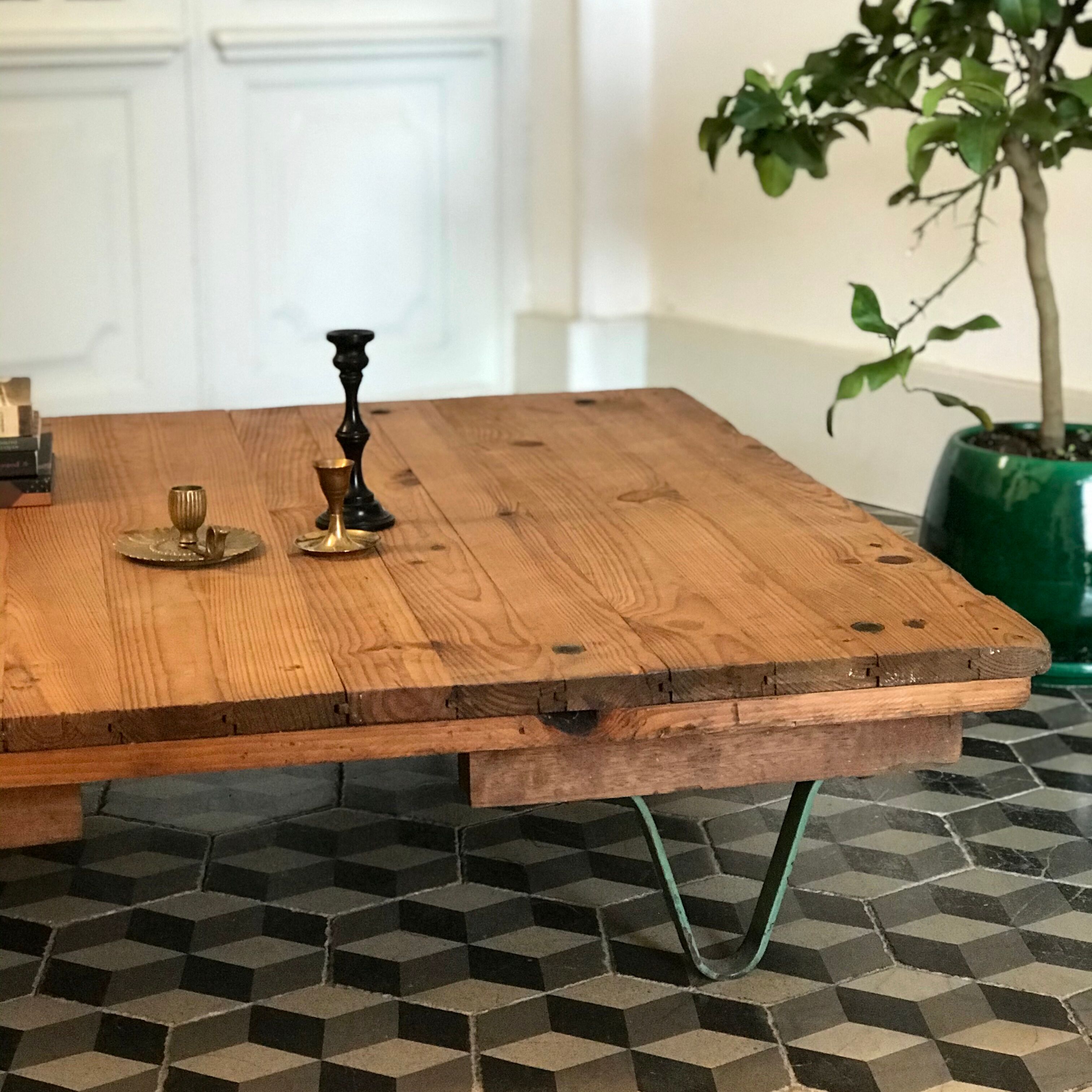 Industrial coffee table