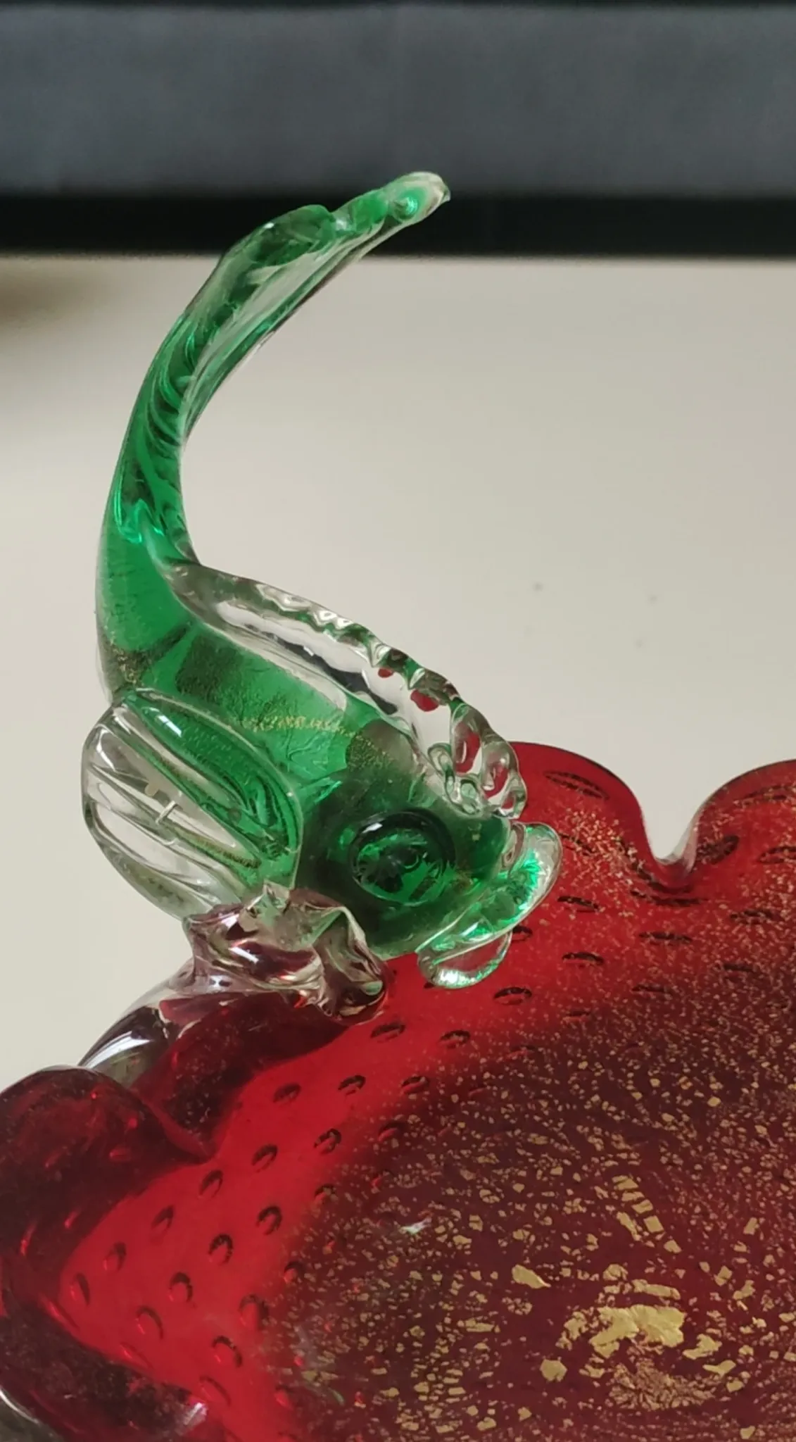 Large Ashtray/Tray Murano, Toso. Fish figurine.