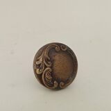 Antique Art Nouveau furniture handle in chiseled brass