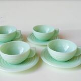 Art-deco opaline cups