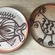 6 assiettes en grès Vallauris vintage