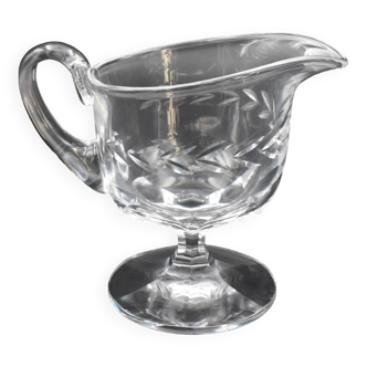 Lalique crystal water jug model Beauharnais H= 18.5 cm signed carafe