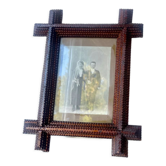 Photography in a wood frame