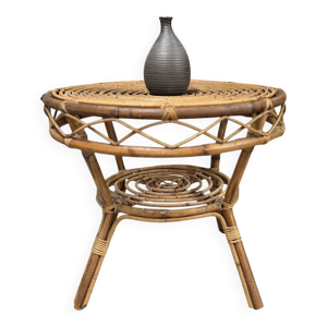 Table d’appoint ronde - rotin