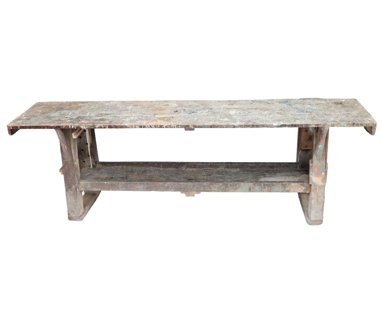 Wooden workbench xxl industrial character welder weathered 251cm