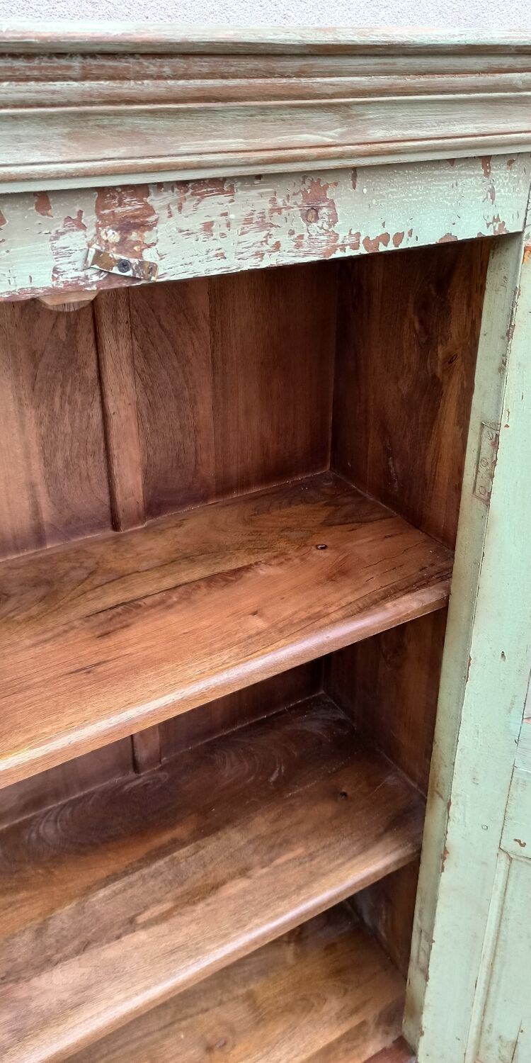 Green patinated glass cabinet