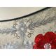 Venetian Murano Glass Oval Red Floral Wall Mirror – Hand-Carved Italian Art