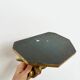 Wall-mounted console in painted gold wood