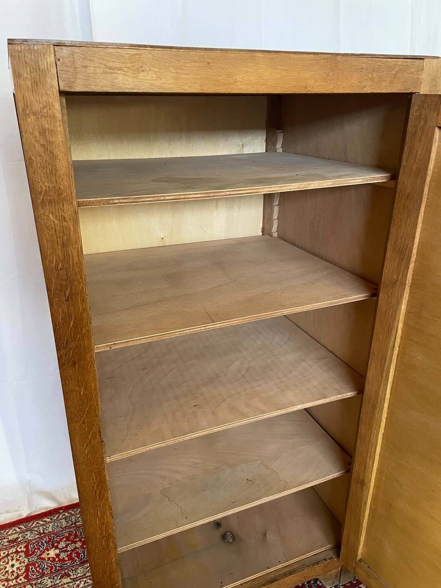 Old oak school furniture – Vintage storage unit