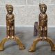 Paire de chenets en bronze Anton Prinner 1930