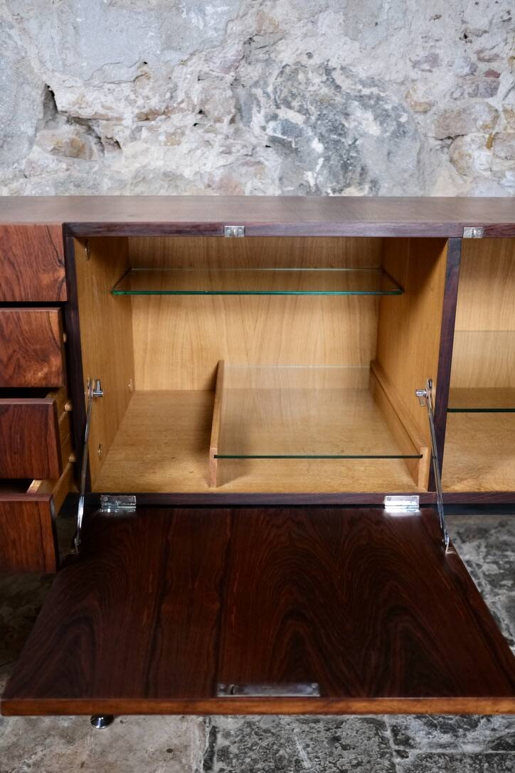 Rosewood sideboard 816 by Alain Richard for Meubles TV, France, 1960