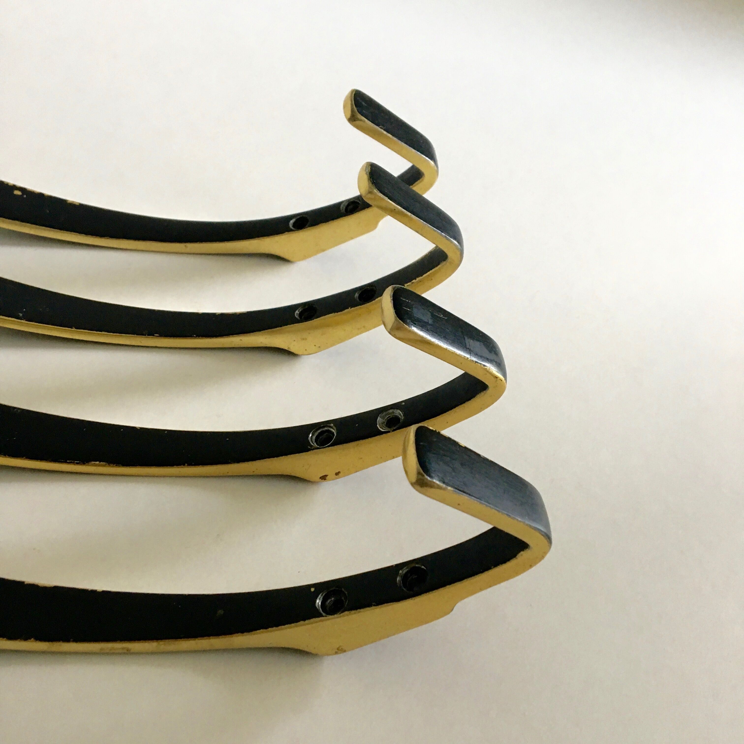 Brass wall hooks from Herta Baller