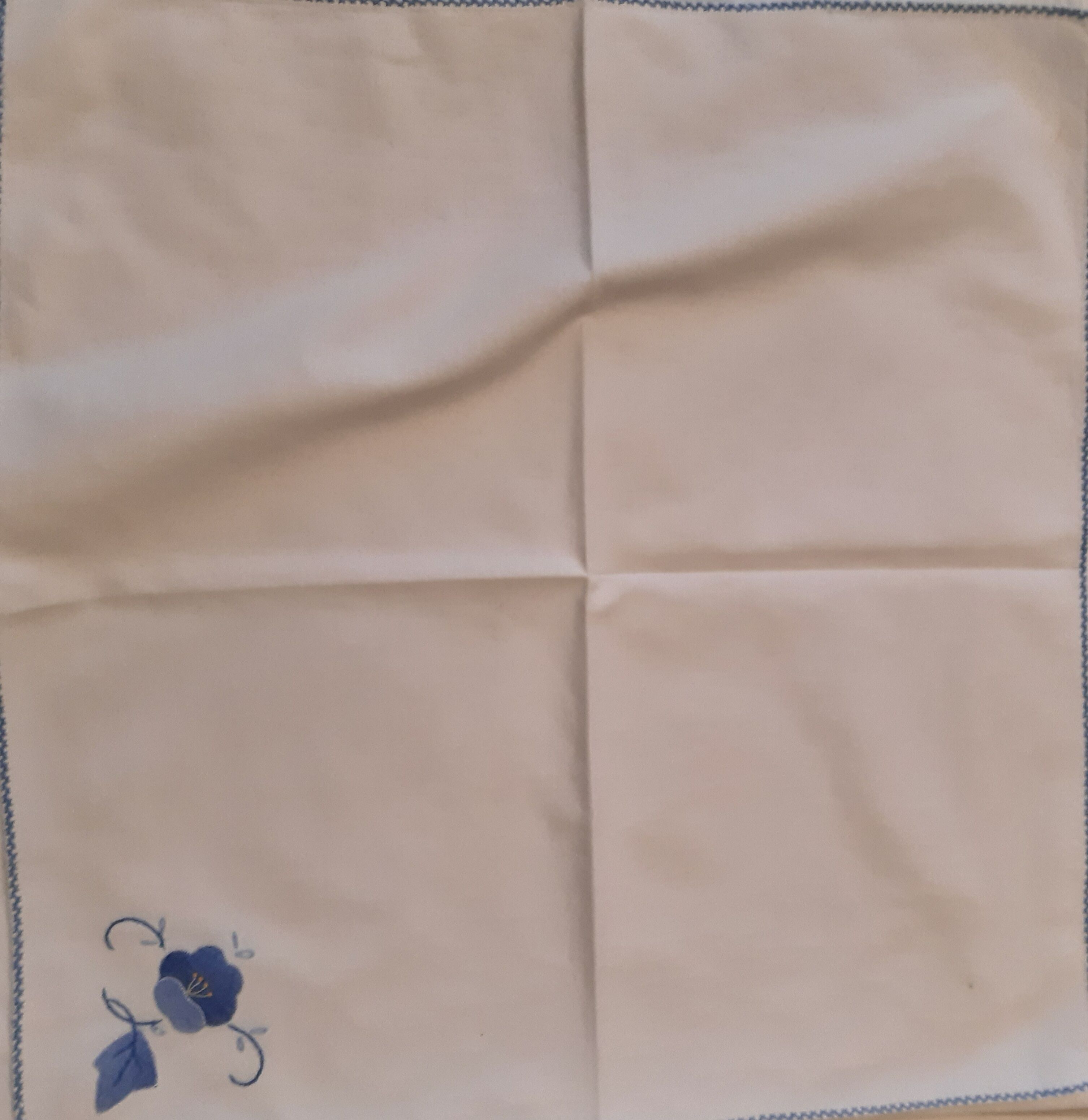 Blue hand embroidered coat with 12 towels