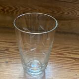 6 old engraved water or orangeade glasses