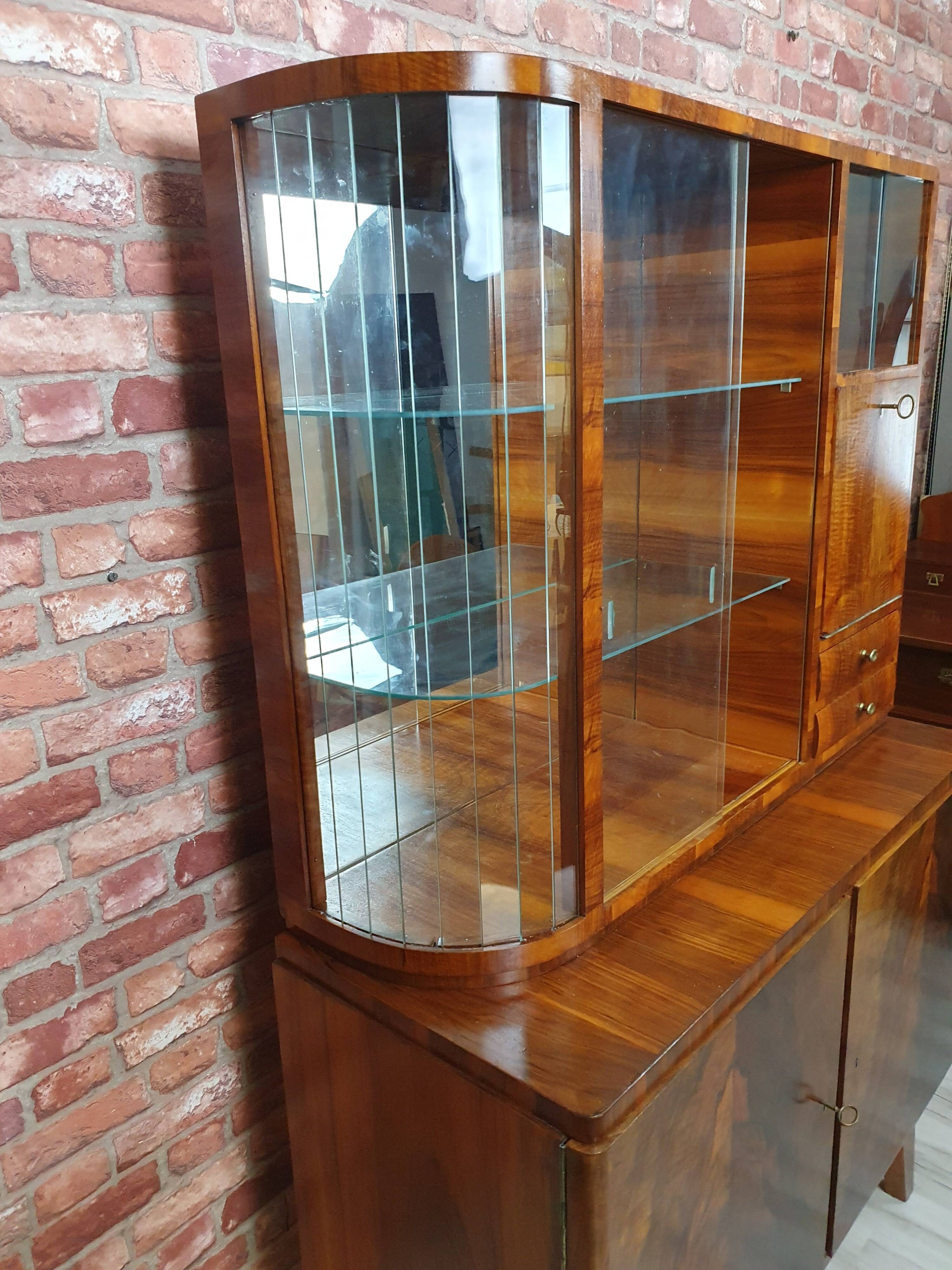 Renovated art deco highboard, Poland 1940