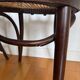 Paire de chaises bistrot en bois et cannage