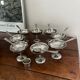 Lot de 8 coupes à glace en inox finement ciselées