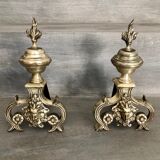 Brass chenets (pair)