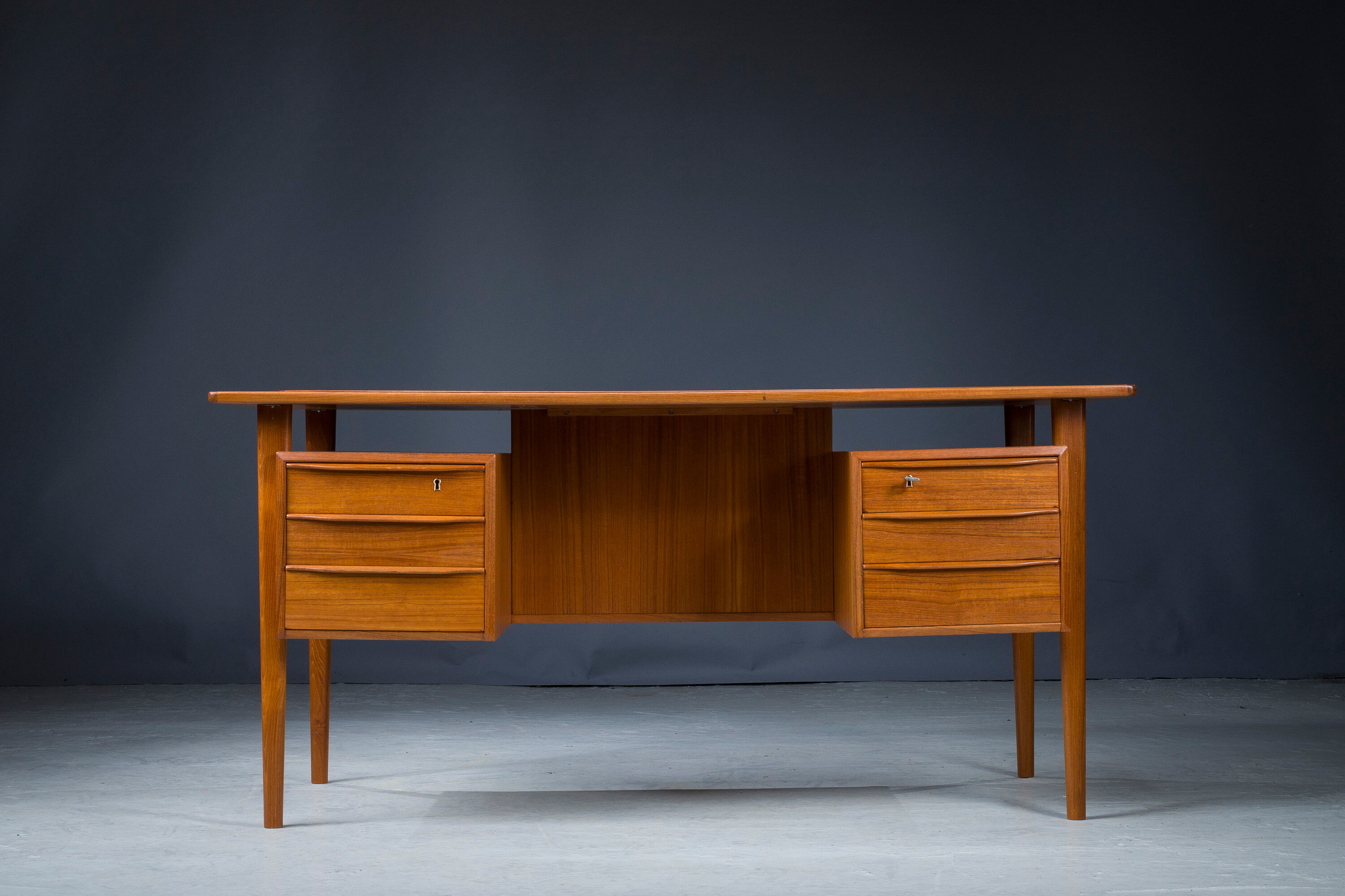 Danish Teak Desk by Peter Lovig Nielsen for Hedensted Mobelfabrik, 1961