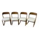 Set of 4 Baumann sled chairs