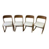 Set of 4 Baumann sled chairs