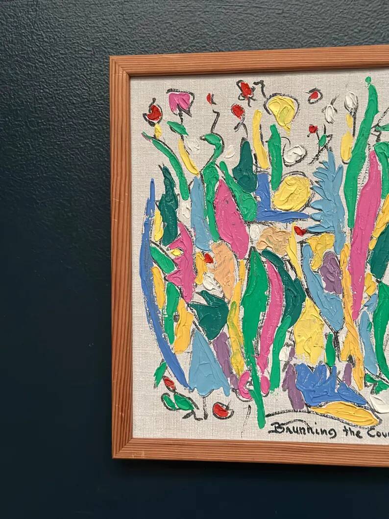 Original Swedish Oil on Canvas – “Brunning the Count ” by Leif Brünning – Dated 1989 – Vintage & Framed