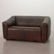 De Sede DS47 Extendable Brown Sadle Leather Loveseat Sofa. Switzerland, 70s