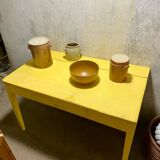 Yellow farm table