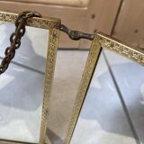 folding triptych mirror Napoleon III genre scene