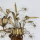 Mid-century design banci style wall lamp sconce crystal flower bouquet