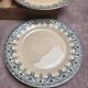 Set of 6 antique flat plates Gien – Terre de Fer – Bengal model