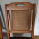 Set of 4 wood and leather chairs