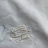 Monogrammed napkins with country pattern