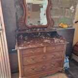 Chest of drawers with mirror