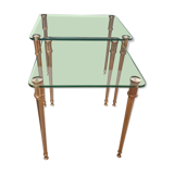 Brass and glass tables