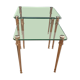 Brass and glass tables