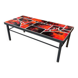 Ceramic coffee table modernist lava stone