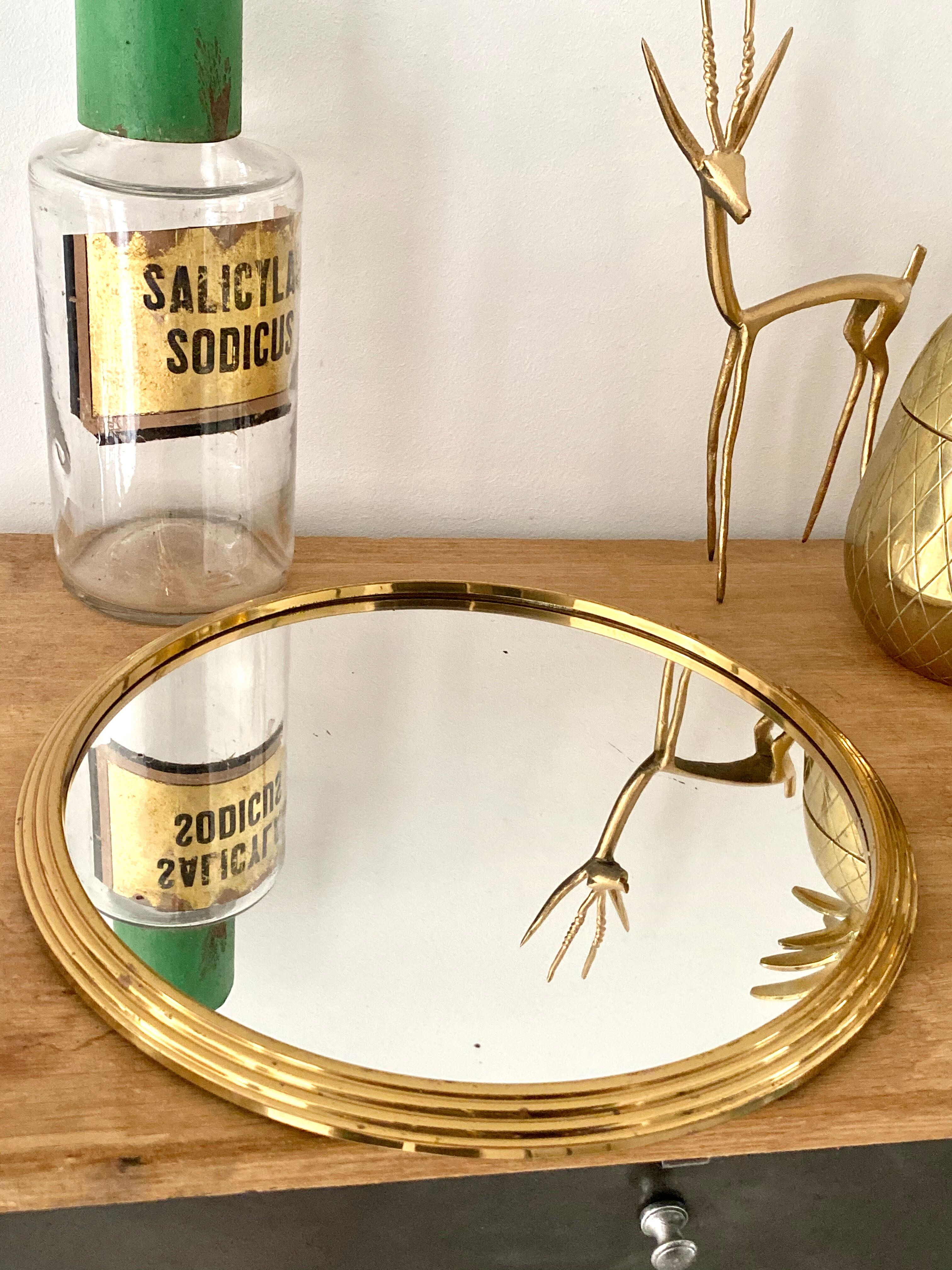 Round mirror tray 29cm