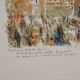 Guy Bardone: Night on the Orange Rooftops, original signed lithograph.