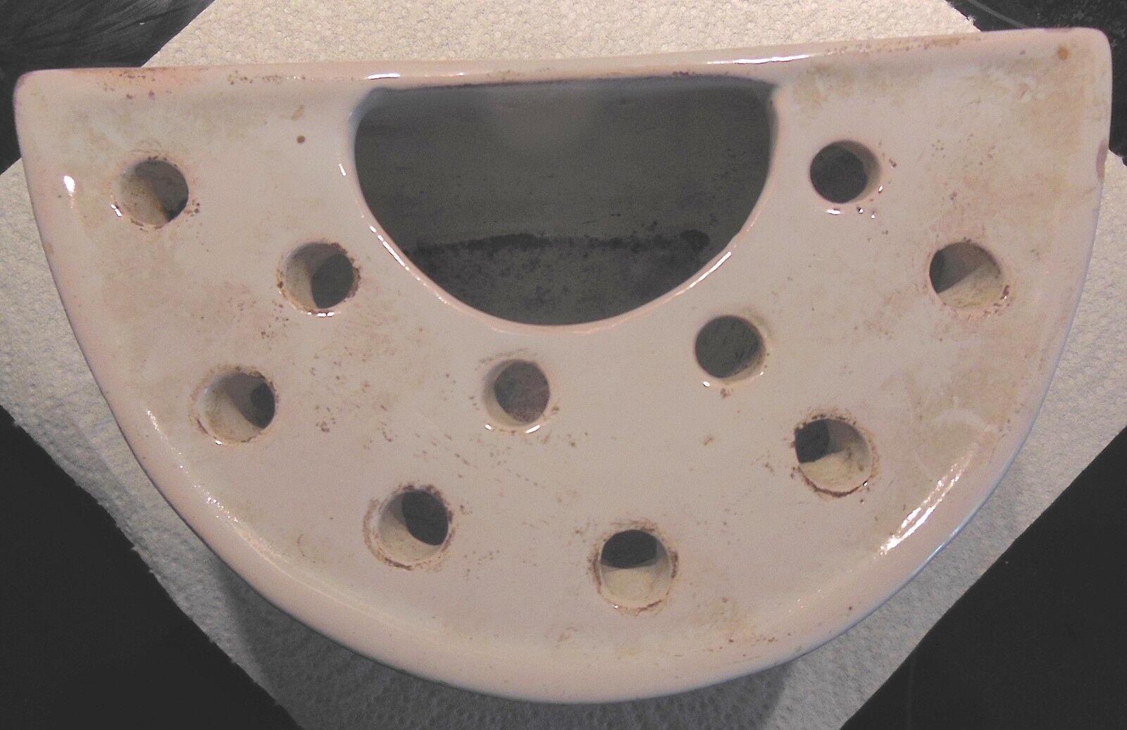 Vase bouquetiere faience enamelled of la Rochelle - XVIIIth century