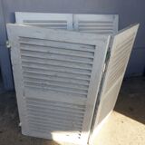 L 148 x H 123 cm wooden louvered shutters 2 swings