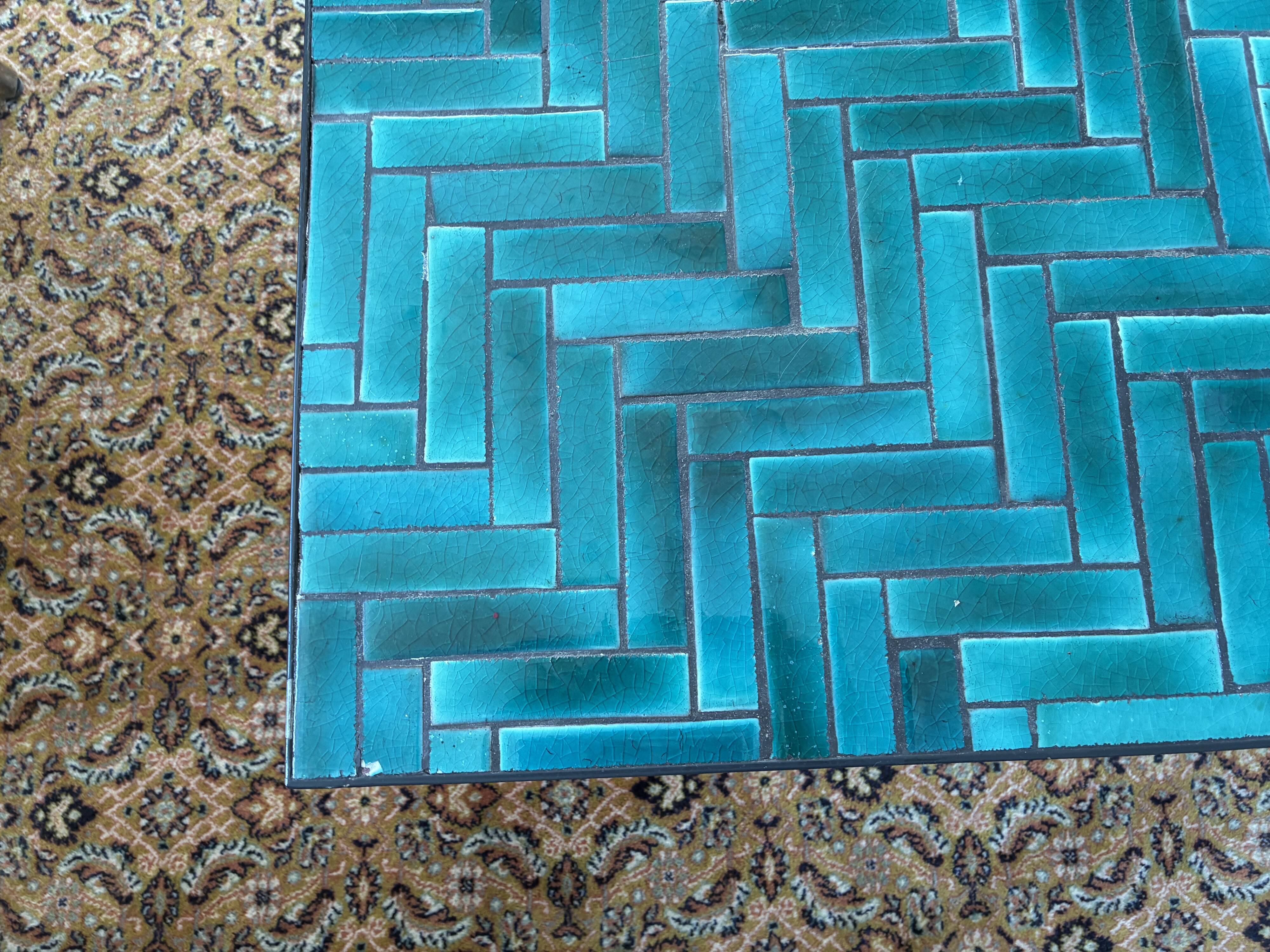 Contemporary ceramic tile table