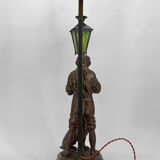 Lamp "La Bonne Soupe" by Victor Rousseau, Art Nouveau, circa 1900