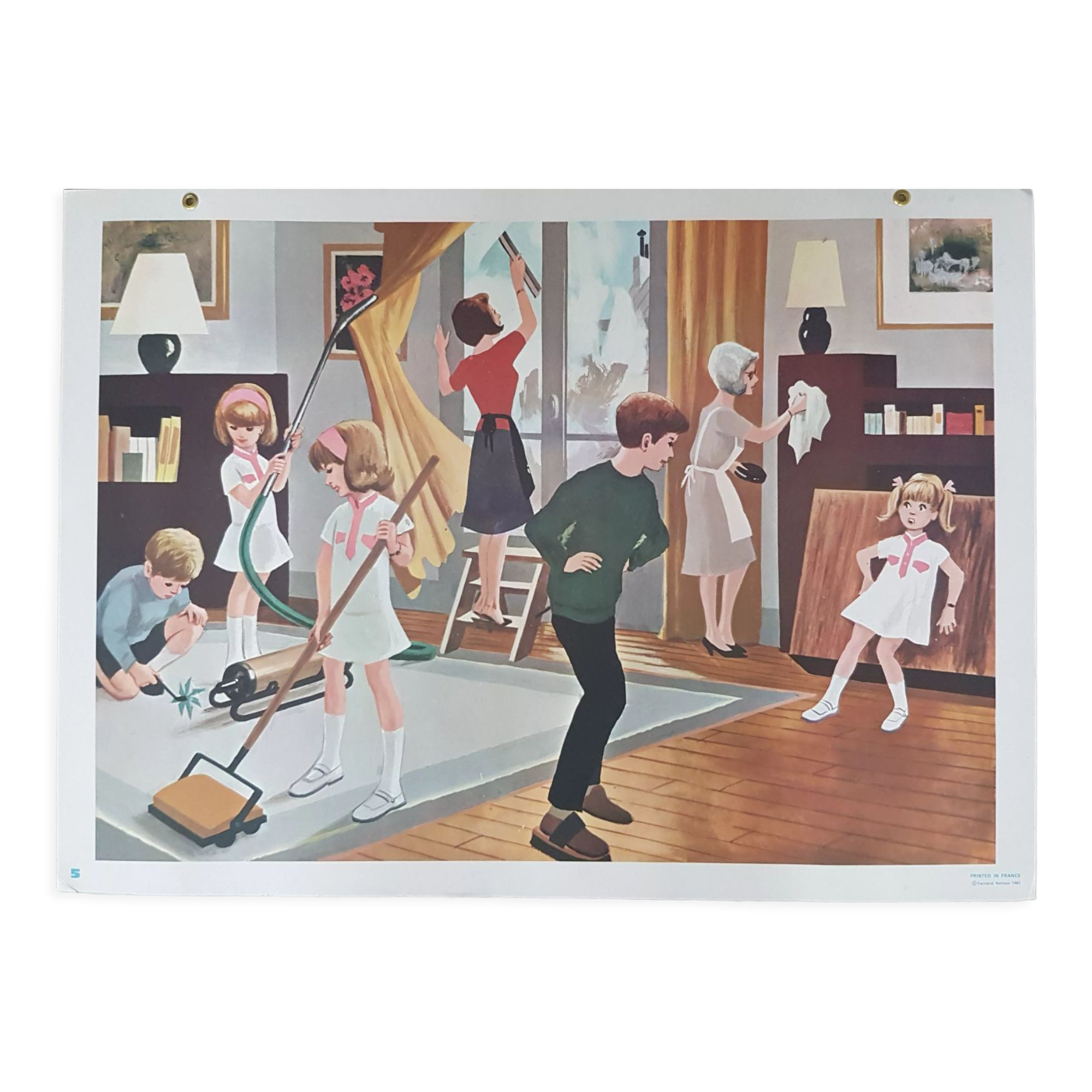 School posters scenes of life - fernand nathan 1967