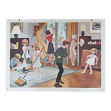 School posters scenes of life - fernand nathan 1967