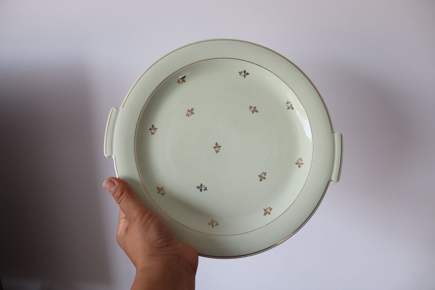 Mint green saline serving dish