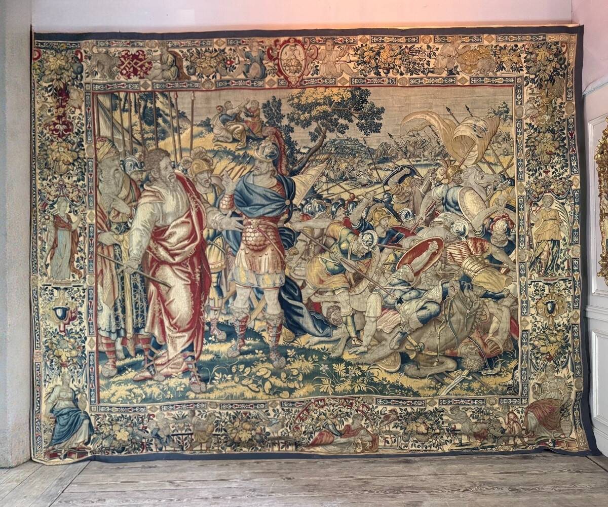 Brussels tapestry, battle scene, second half of the 16th century