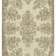 Handwoven vintage anatolian beige rug 187 cm x 307 cm